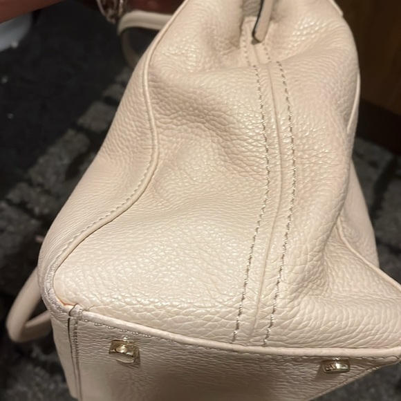 Kate Spade Ivory Pebble Leather Double Zip Work Tote - Picture 6 of 8